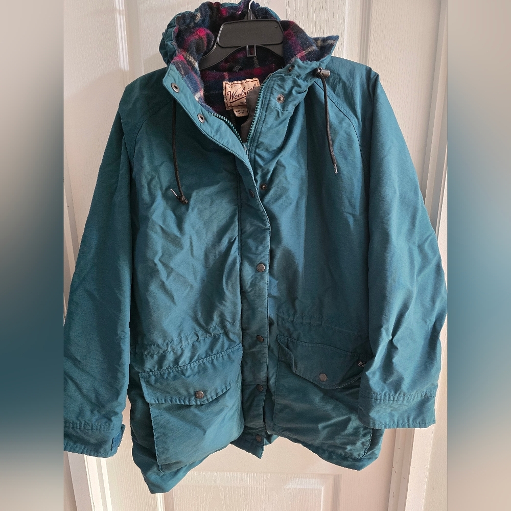 Vintage Woolrich Rugged Outdoorwear Teal Jacket Men’s L Plaid Lined